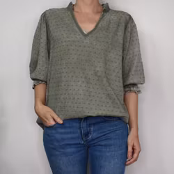 Bomullsblus Theresa MILITARY - Marta du Chateau
