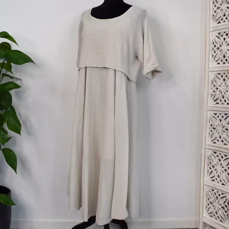 Klänning 2-delad BEIGE