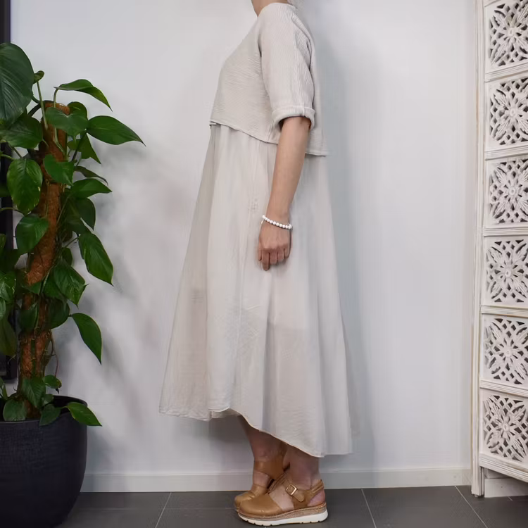 Klänning 2-delad BEIGE