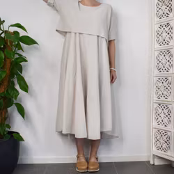 Klänning 2-delad BEIGE