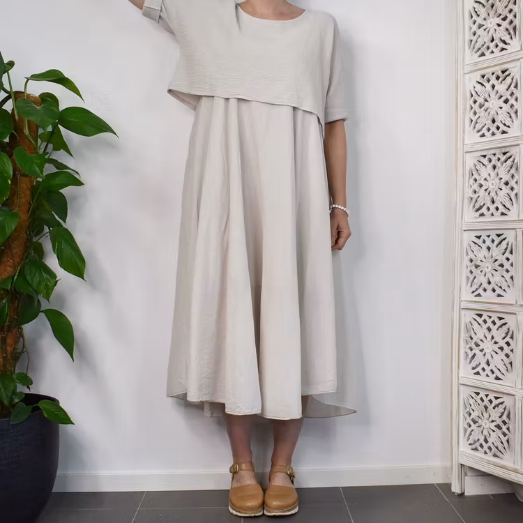 Klänning 2-delad BEIGE