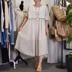 Klänning 2-delad BEIGE