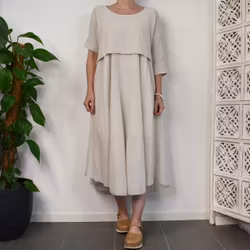 Klänning 2-delad BEIGE