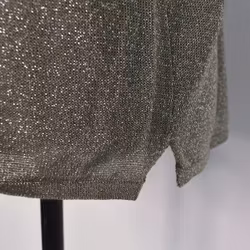 Topp V-ringad Lurex KAKI