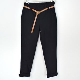 Leggings med Fickor och Skärp SVART