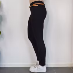 Leggings med Fickor och Skärp SVART