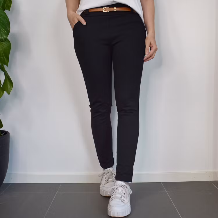 Leggings med Fickor och Skärp SVART