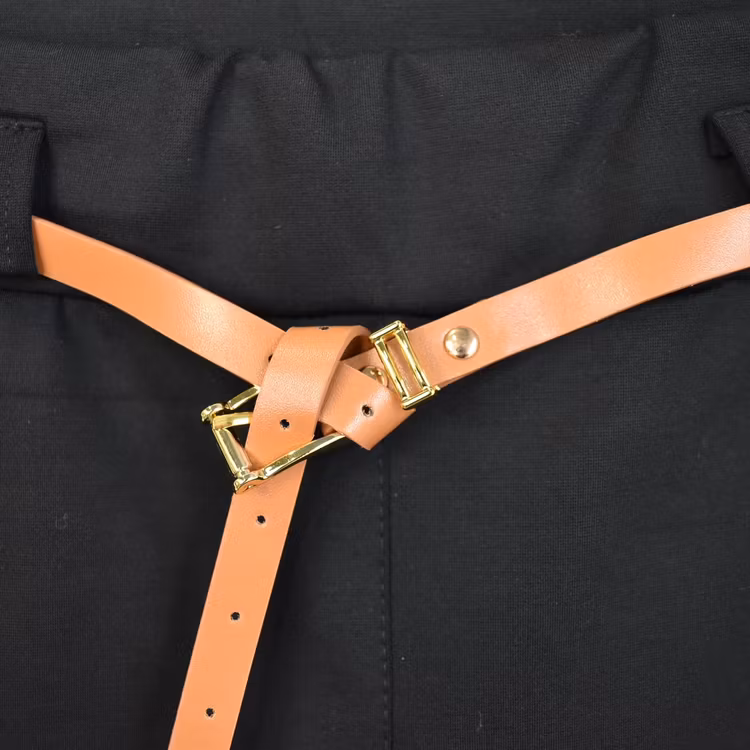 Leggings med Fickor och Skärp SVART