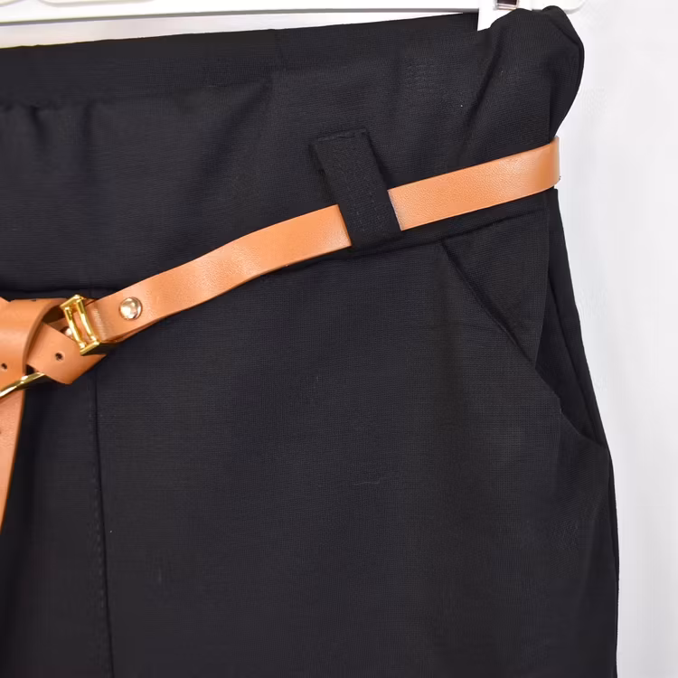 Leggings med Fickor och Skärp SVART