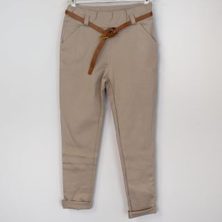 Leggings med Fickor och Skärp BEIGE