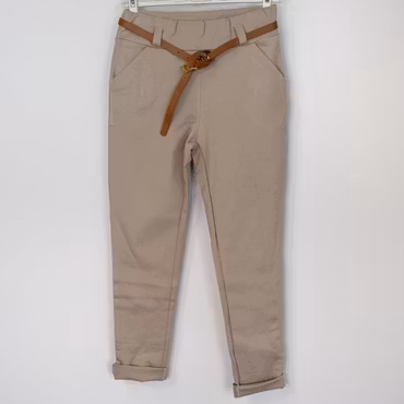 Leggings med Fickor och Skärp BEIGE