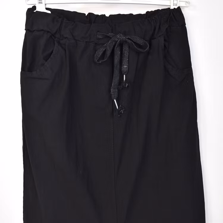 Kjol Lång Stretchig SVART