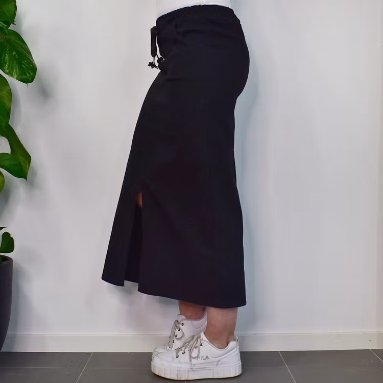 Kjol Lång Stretchig SVART