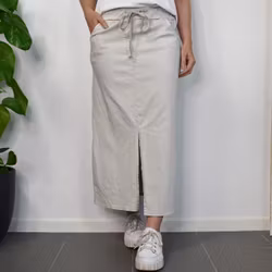 Kjol Lång Stretchig BEIGE
