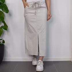 Kjol Lång Stretchig BEIGE