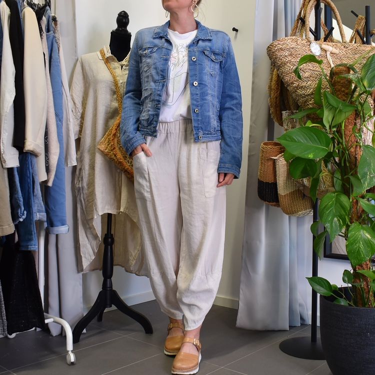 Jeansjacka med knappar BLÅ - Place du Jour