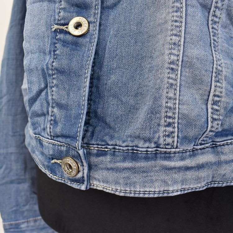 Jeansjacka med knappar BLÅ - Place du Jour