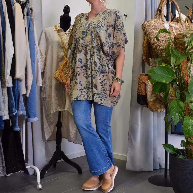Topp Ibu Batik BROWN - Stajl Agenturer