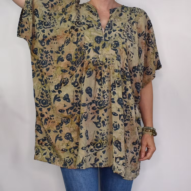 Topp Ibu Batik BROWN - Stajl Agenturer