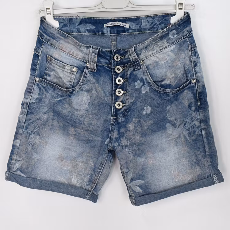 Jeansshorts Mönstrad LJUS BLÅ - Place du Jour