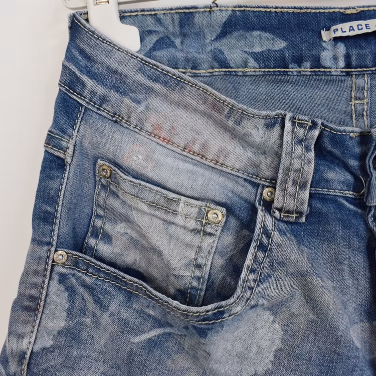 Jeansshorts Mönstrad LJUS BLÅ - Place du Jour