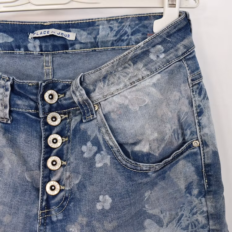 Jeansshorts Mönstrad LJUS BLÅ - Place du Jour