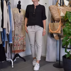 Linneskjorta Bonnie SVART - Marta du Chateau