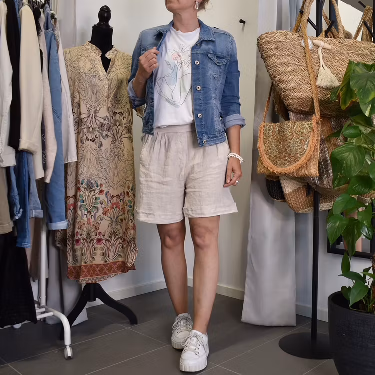 Linneshorts Sophia SABBIA - Marta du Chateau