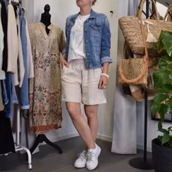 Linneshorts Sophia SABBIA - Marta du Chateau