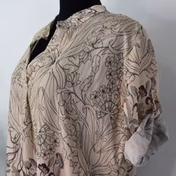 Klänning Helma Blommig BEIGE - Marta du Chateau