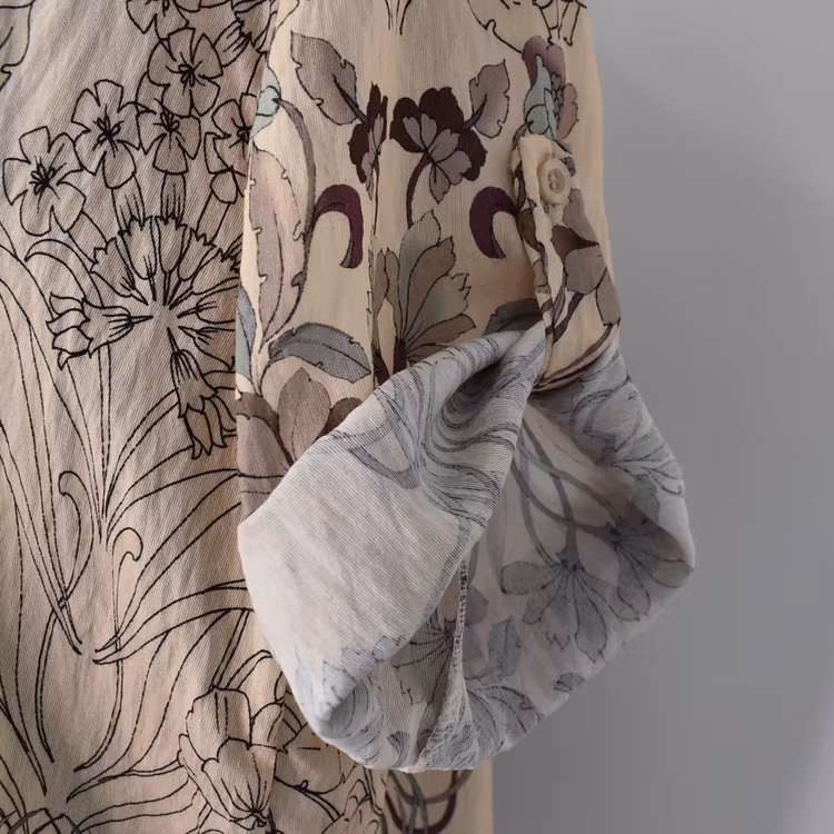 Klänning Helma Blommig BEIGE - Marta du Chateau