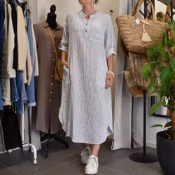 Klänning Ness Stripe JEANS - Marta du Chateau
