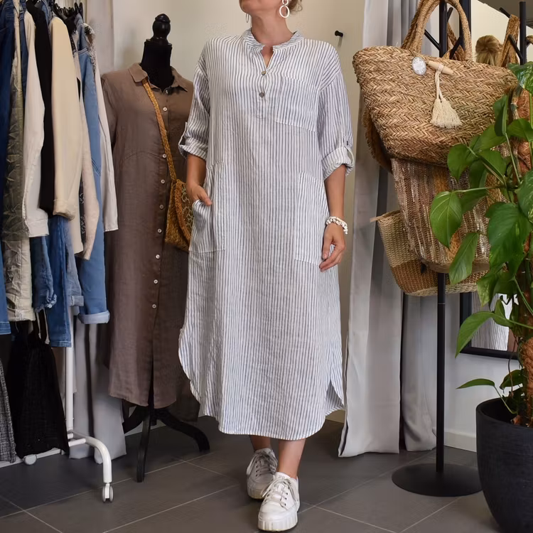 Klänning Ness Stripe JEANS - Marta du Chateau