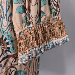Blus Unnur Blommig BEIGE - Marta du Chateau