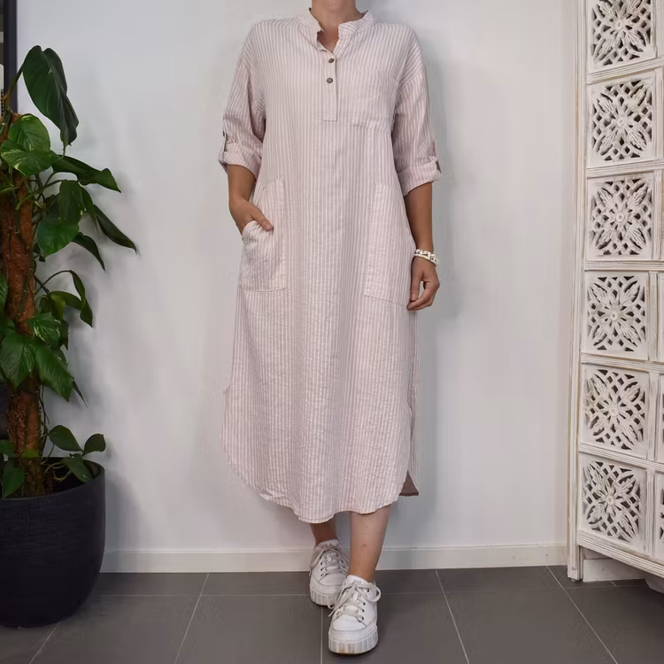 Klänning Ness Stripe ROSE - Marta du Chateau