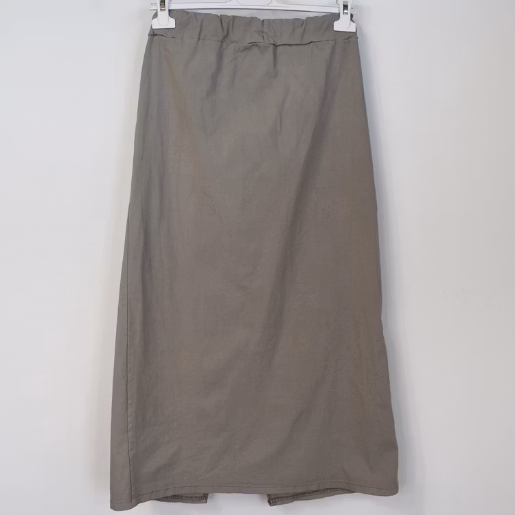 Kjol Lång Stretchig TAUPE