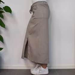 Kjol Lång Stretchig TAUPE
