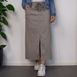 Kjol Lång Stretchig TAUPE