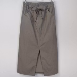 Kjol Lång Stretchig TAUPE