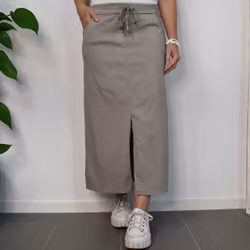 Kjol Lång Stretchig TAUPE
