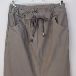 Kjol Lång Stretchig TAUPE