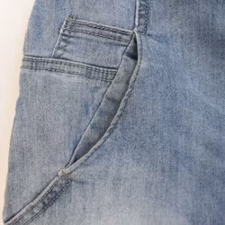 SECOND HAND Baggy Jeans LJUS BLÅ Storlek 34 - Place du Jour
