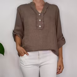 Linneblus med Krås TAUPE