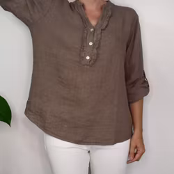 Linneblus med Krås TAUPE
