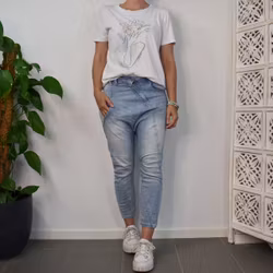 SECOND HAND Baggy Jeans LJUS BLÅ Storlek 34 - Place du Jour
