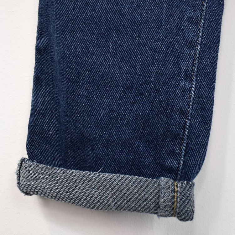 Jeans Resårmidja och Knytband MÖRK BLÅ - 3D Denim