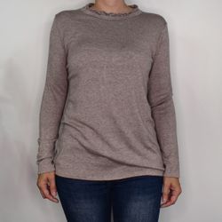 Tröja Volang TAUPE