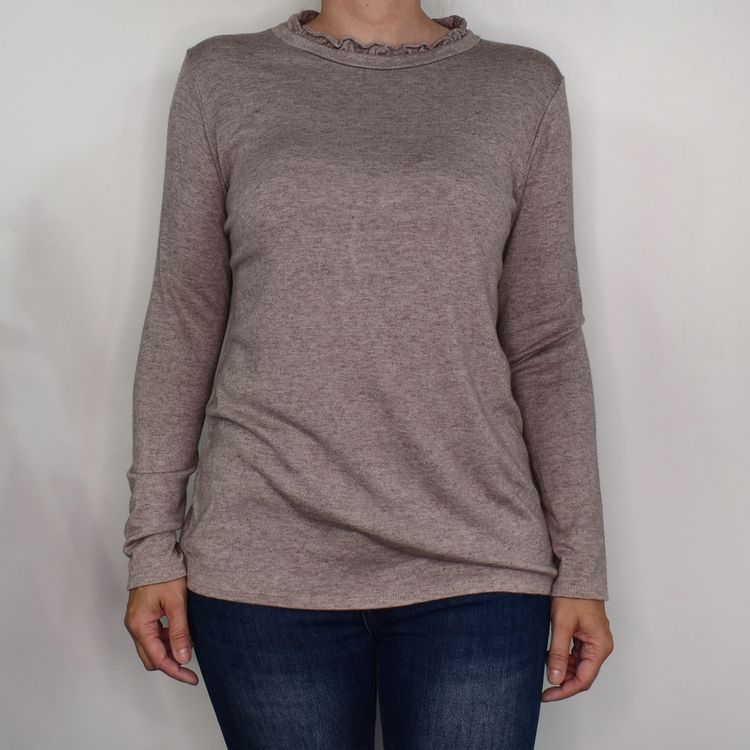 Tröja Volang TAUPE