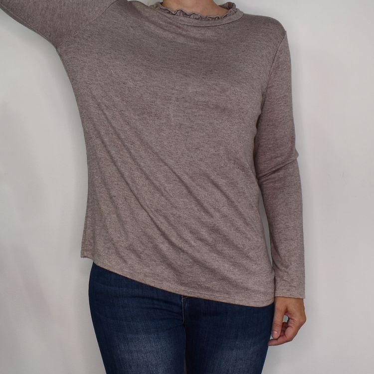 Tröja Volang TAUPE