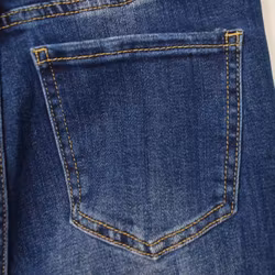 Jeans Flare med Fransar MÖRK BLÅ - 3D Denim